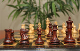Nathaniel 1849 Reproduction Vintage 4.4" Chess Pieces Natural/Mahogany Stained Boxwood